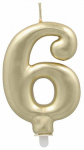 S&uuml;nnip&auml;evak&uuml;&uuml;nal Pap Star number 6, kuldne v., 7 cm
