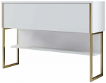 Konsoollaud Kalune Design Luxe, kuld v./valge v., 30 cm x 120 cm x 80 cm