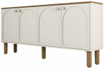 Konsoollaud Kalune Design Bohem 849, kreemjasvalge, 35 cm x 180 cm x 84 cm
