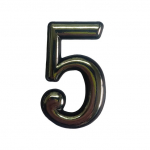 Uksenumber CR 5, 5 cm, plastik, kroom v.