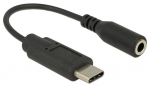 Adapter Delock USB C male, 3.5mm female, 0.14 m, must v.