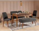 S&ouml;&ouml;gitoa komplekt Kalune Design Vina 1053 - 4, p&auml;hklipuu v./antratsiit v./puidu v.