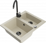 K&ouml;&ouml;givalamu Mexen Carlos 6518581500-69+670200-70+66921-70, graniit, 58 cm x 47 cm x 17.7 cm, must/beež