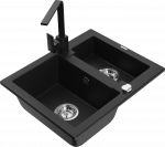 K&ouml;&ouml;givalamu Mexen Carlos 6518581500-77+670300-70, graniit, 58 cm x 47 cm x 17.7 cm, must