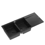 K&ouml;&ouml;givalamu Quadron Evan 121, graniit, 116 cm x 50 cm x 21.5 cm, must v.