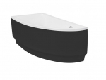 Vann, teisaldatav Besco Praktika, 150 cm x 70 cm x 57.5 cm, vasakpoolne, must
