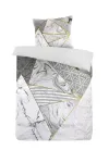 Voodipesukomplekt Kenda Sand Bavaria 125, kuldne v./hall v., 60 x 70 cm, 140 x 240 cm