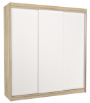 Riidekapp ADRK Megan 200, valge v./pruunikas v., 58 cm x 200 cm x 215 cm