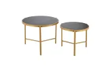 Kohvilaudade komplekt Domoletti, must v., 48 - 63 cm x 48 cm x 43 - 50 cm, 2 tk
