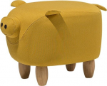 Tumba Beliani Piggy, kollane v., 32 cm x 50 cm x 35 cm