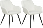 Toolide komplekt Beliani Casmalia, matt, valge v., 62 cm x 89 cm x 78 cm, 2 tk