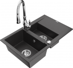 K&ouml;&ouml;givalamu koos kraaniga Mexen Gaspar, vaik/graniit, 73.7 cm x 47.5 cm x 17.7 cm, valge/must