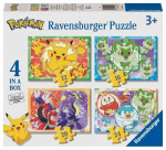 Pusle 4in1 Ravensburger Pokemon 4in1, 14 cm x 19 cm, 72 tk, mitmev&auml;rviline