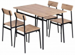 S&ouml;&ouml;gitoa komplekt ModernHome Malmo, must v./hele pruun v.