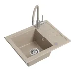 K&ouml;&ouml;givalamu koos kraaniga Quadron Ben 116, graniit, 55 cm x 44 cm x 17.5 cm, beež v.