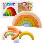Klotsid Lean Toys Rainbow, mitmev&auml;rviline, 5 tk