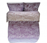 Voodipesukomplekt Rustilė Henna 6230, violetne v., 50 x 60 cm, 200 x 200 cm (kahjustatud pakend)