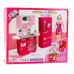 M&ouml;&ouml;bel, komplekt Lean Toys Kitchen & Fridge, roosa v.