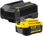 Aku ja laadija komplekt Stanley SFMCB14M1-QW, 20 V, li-ion, 4000 mAh