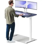 Arvutilaud reguleeritava k&otilde;rgusega Desktronic HomeOne, 120 cm x 60 cm, 119 cm, sinine v./valge v.