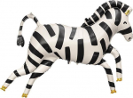 Fooliumist &otilde;hupall erikujuga PartyDeco Zebra, valge v./must v.