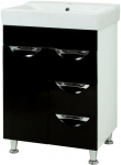 Vannitoakapp valamuga Sanservis Laura 60, must v., 45 cm x 60 cm x 83 cm