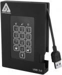 K&otilde;vaketas Apricorn Aegis Padlock Fortress A25, HDD, 2 TB, must v.