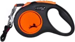 Automaatne jalutusrihm Flexi New Neon, oranž v., M 5m