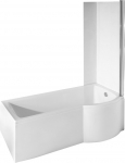 Vann seinaga, teisaldatav Besco Inspiro 160 Right, 160 cm x 70 cm x 55.5 cm, parempoolne, valge v.