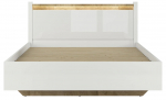 Voodi kahekohaline Alameda 160 A, 160 x 200 cm, pruun v./valge v., ilma madratsita