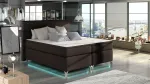 Voodi kahekohaline Amadeo Soft 66, 140 x 200 cm, pruun v., madratsiga, p&otilde;hjalippidega