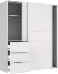 Riidekapp Forte Monaco W2QS823E71-120, valge v., 61.2 cm x 171 cm x 200.5 cm
