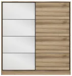 Riidekapp Kalune Design Kale 3174, puidu v., 52 cm x 180 cm x 190 cm, peegliga
