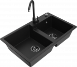 K&ouml;&ouml;givalamu Mexen Tomas, graniit, 80 cm x 50 cm x 19 cm, must