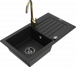 K&ouml;&ouml;givalamu Mexen Pablo 6510751010-77+670200-50+66911-70, graniit, 75 cm x 43 cm x 16.1 cm, kuldne/must