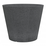 Lillepott Scheurich Stony Black 58830, plastik, &Oslash; 29 cm, tumehall v.