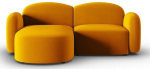 Nurgadiivan Micadoni Home Blair Velvet, kollane v., vasak, 194 x 155 cm x 80 cm