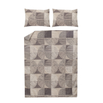 Voodipesukomplekt Domoletti Seti Mariel, pruun/beež, 200 x 220 cm