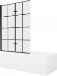 Vann seinaga, sisseehitatav Mexen Cubik, 150 cm x 70 cm x 40 cm, ristk&uuml;lik, valge/must