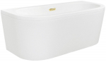 Vann, teisaldatav Besco Volya, 170 cm x 75 cm x 62.5 cm, kuldne/valge