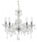 Kristall-l&uuml;hter rippuv Searchlight Marie Therese 1455-5CL, E14, 5 x 60 W, l&auml;bipaistev v.