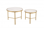 Kohvilaudade komplekt Domoletti, valge v., 48 - 63 cm x 48 cm x 43 - 50 cm, 2 tk