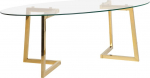 Kohvilaud Beliani Fresno, l&auml;bipaistev v./kuldne v., 60 cm x 120 cm x 45 cm
