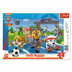 Pusle Trefl Paw Patrol Puzzle In Frame, 25.8 cm x 15.9 cm, 15 tk