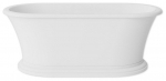 Vann, teisaldatav Besco Ziva, 160 cm x 75 cm x 61 cm, ovaalne, valge/must