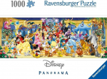 Pusle Ravensburger Panorama Disney Group, 37 cm x 98 cm, 1000 tk, mitmev&auml;rviline