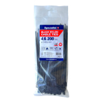 Kinnitusrihm Specialist+, nailon, must, 200 mm x 4.6 mm