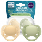 Luttide komplekt Philips Avent Ultra Soft, 6+ kuud, kollane v./roheline v.