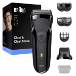 Habemeraseerija Braun Series 3+ 3000BT, must v.