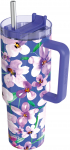 Termostass Quokka Stream Flower Dusk, 1.2 l, valge v./sinine v./lilla v.